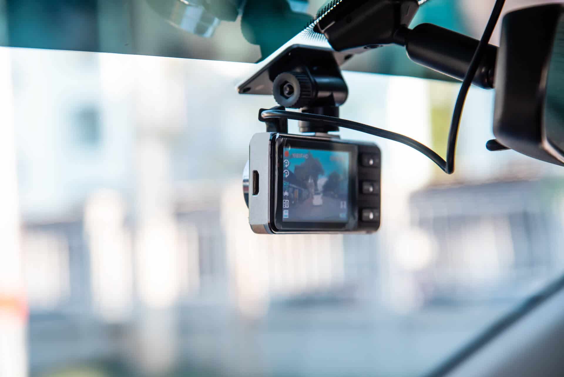 Dash cam on window
