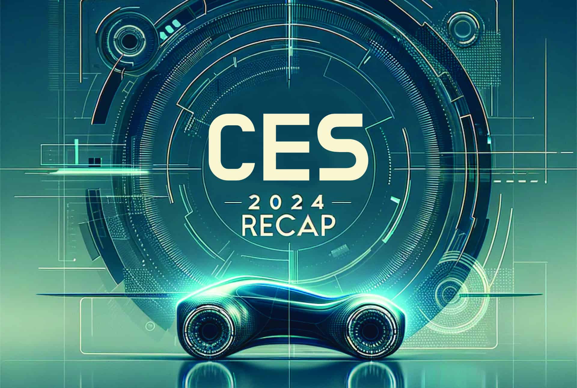 CES 2024 Poster with Futuristic Car